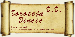 Doroteja Dinčić vizit kartica